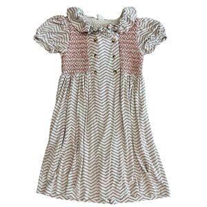 KATE QUINN Girls Smock Ruffle Bamboo Dress Size 6y